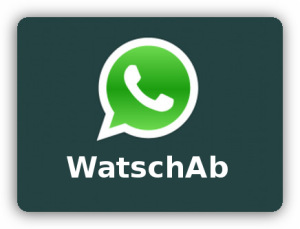 Logo von WhatsApp mit WatschAb Text